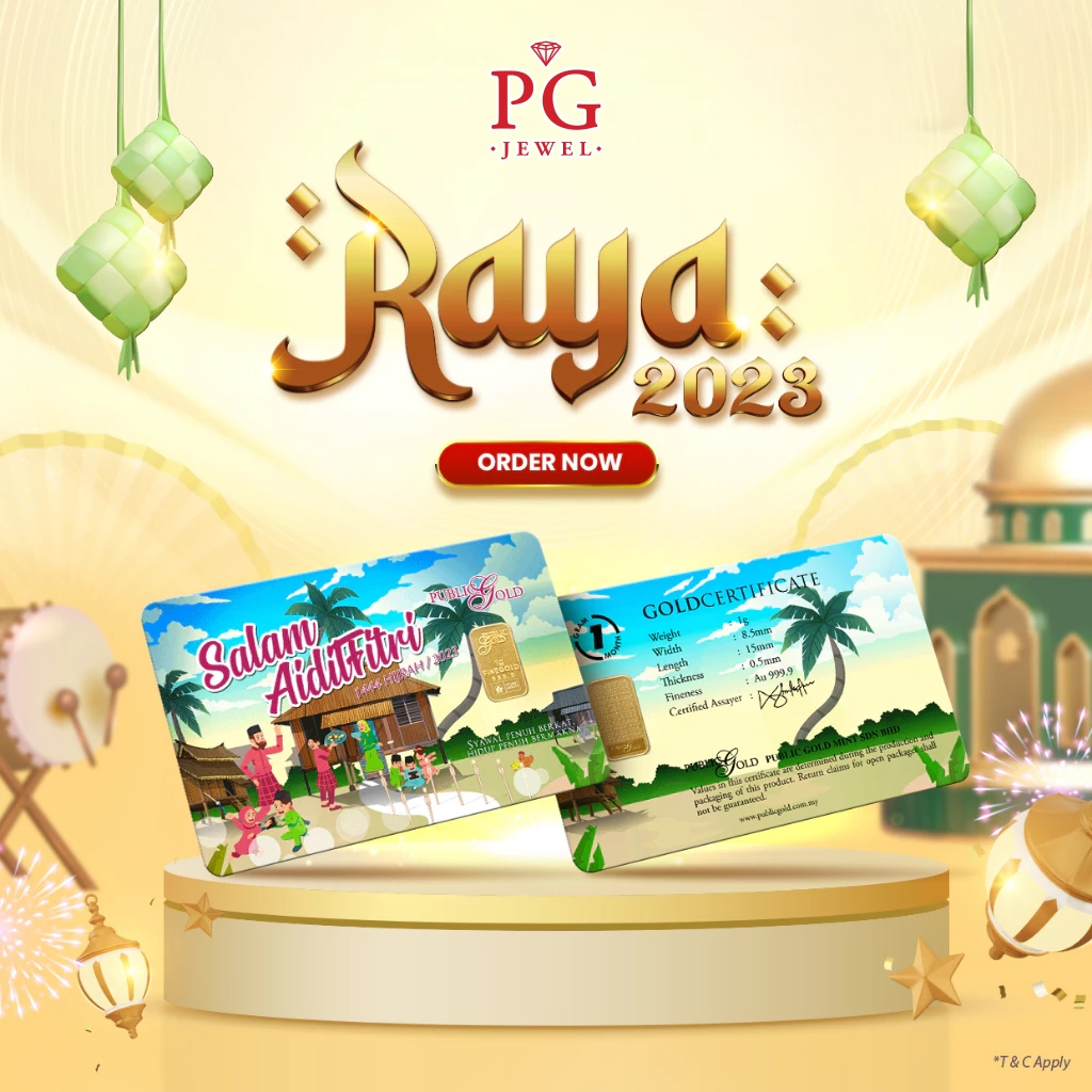 Public Gold Bullion Bar 1g (Au 999.9) - Raya 2023