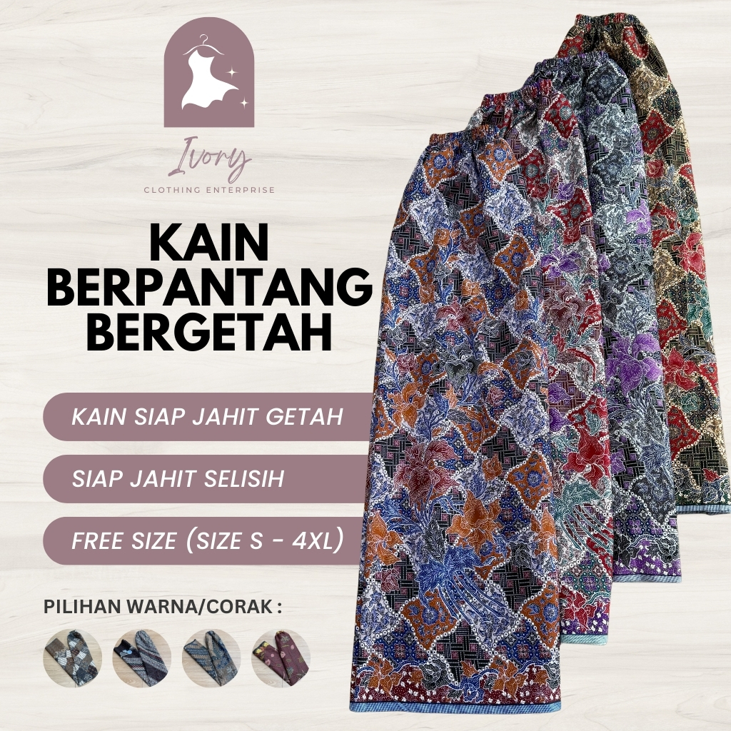 Kain Berpantang Bergetah / Confinement Sarong / Kain Batik Instant / Basahan / Maternity Skirt [4028 - 4031]