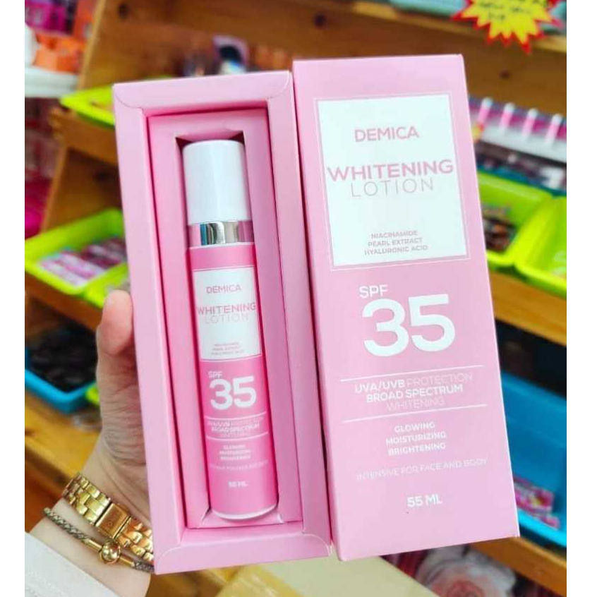 Demica Whitening Lotion Sunscreen Losyen Putih Original HQ