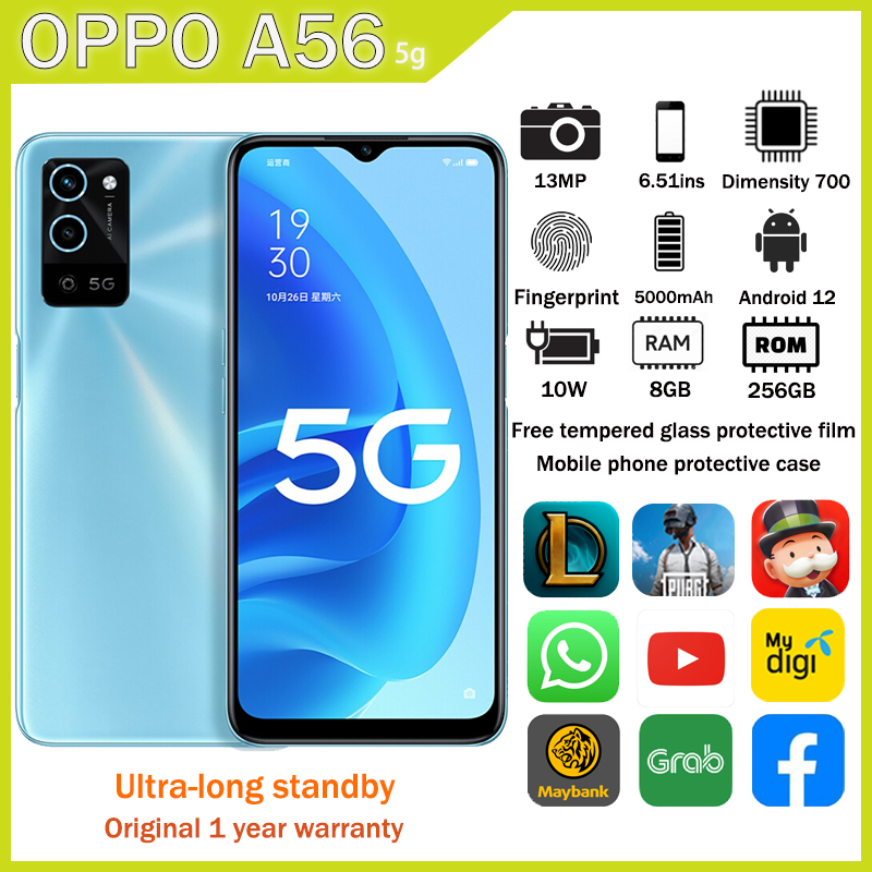 Original A56 5G phone hp RAM 8GB + ROM 256GB 6.51 inch 5000mAh 50MP Android 12 1 year warranty
