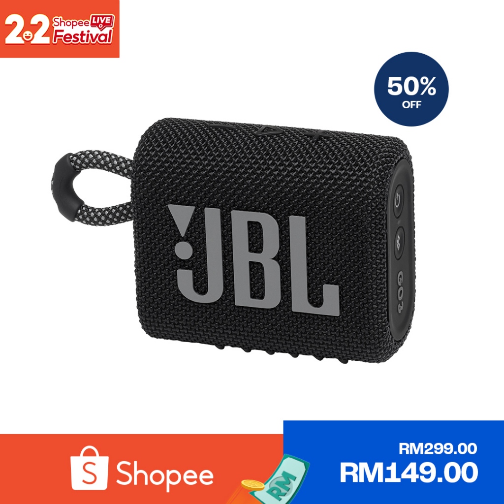 JBL GO 3 Portable Waterproof Bluetooth Speaker