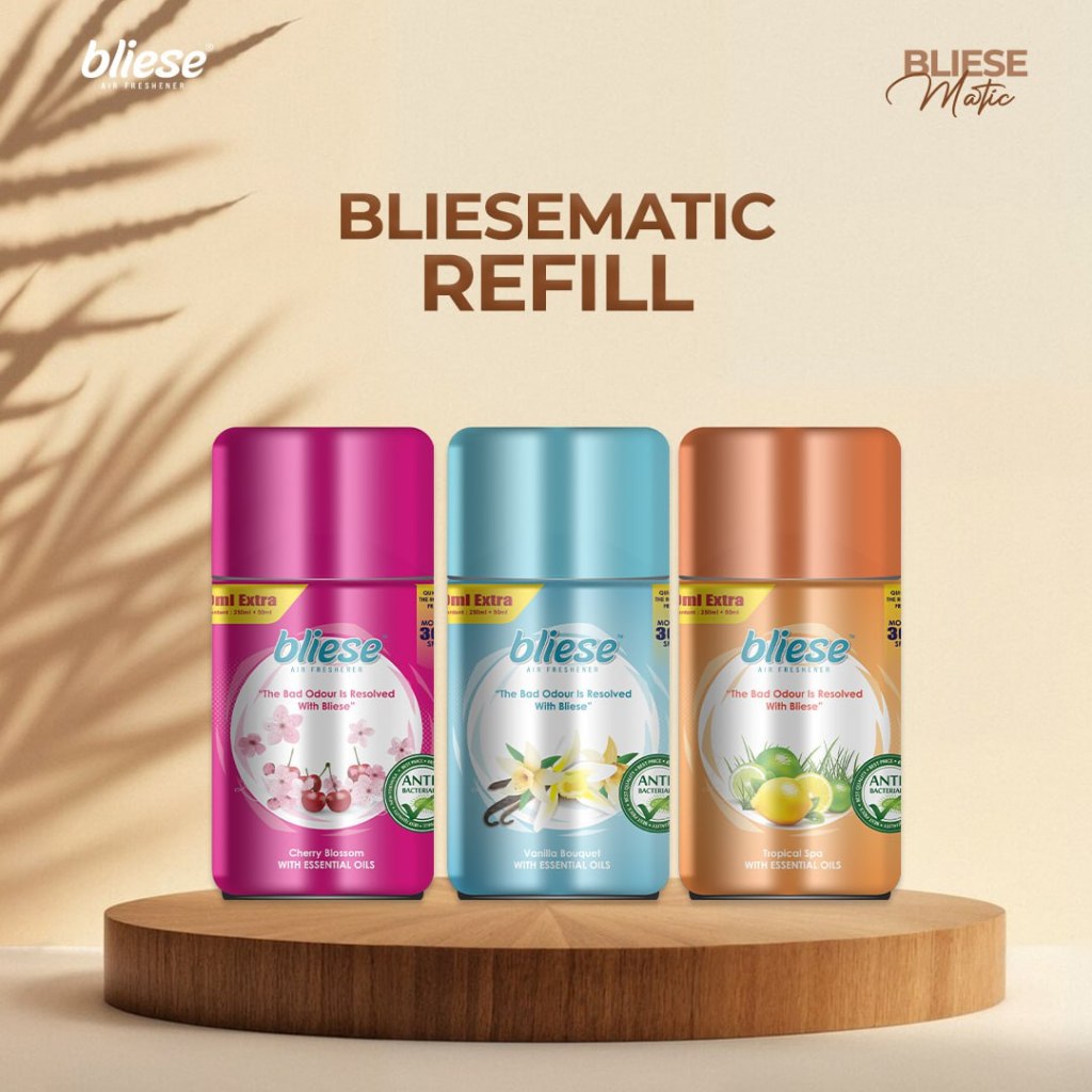Bliesematic Refill ( Home Fragrance / Pewangi Rumah ) Automatic Air Freshener Spray For Room & Toilet