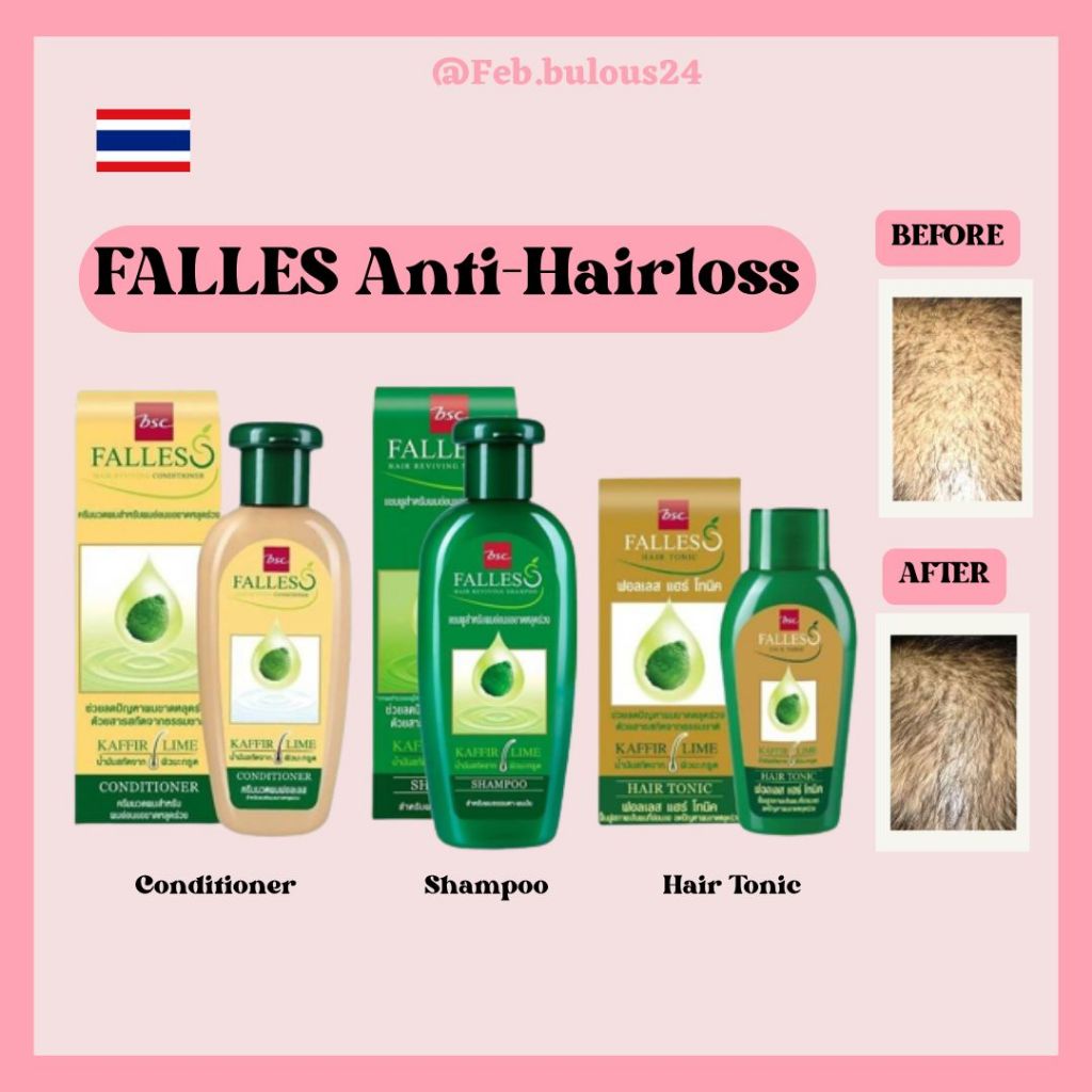 ?? {HALAL} Thailand Falles Kaffir Lime Silicone-Free Anti-Hair Loss Shampoo / Conditioner / Tonic