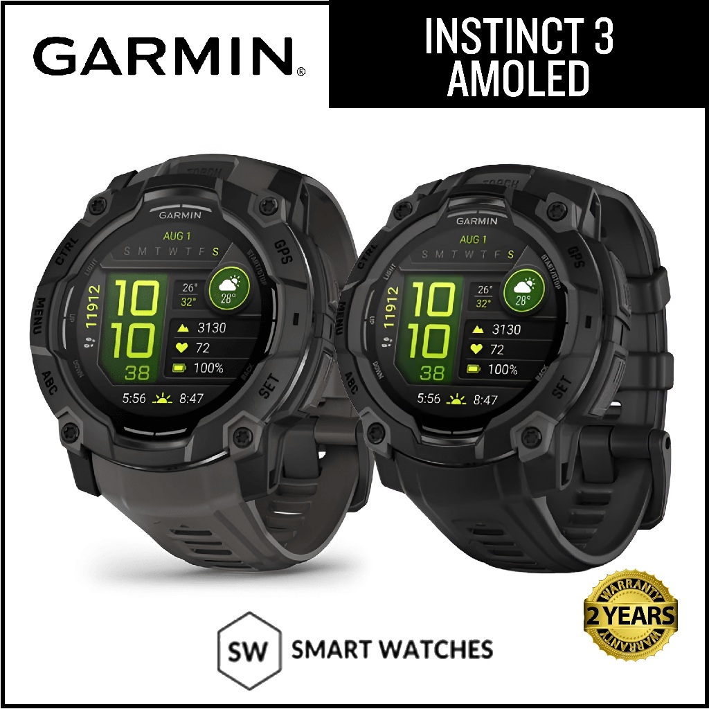Garmin Instinct 3/ Instinct 2 Rugged Outdoor GPS Smartwatch - 2 Years Warranty