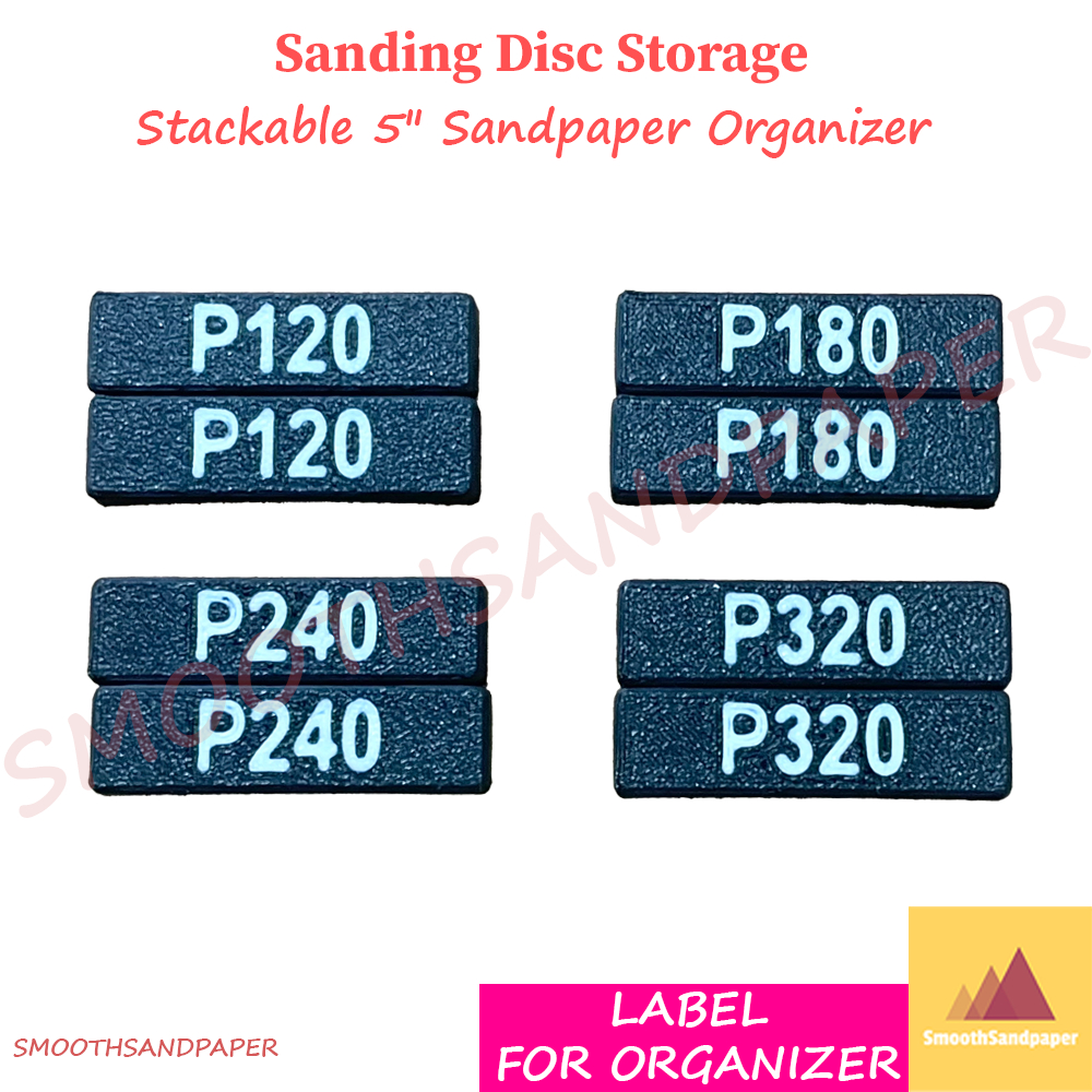 Grit Label for Sanding Disc Storage - Customizable Grit Stickers