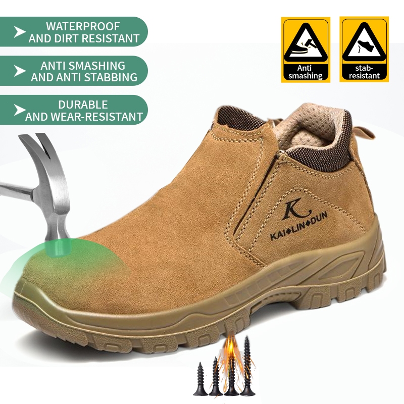 【Available in stock in Malaysia】COD Men's Safety Shoes Composite Toe Shoes Work Boots Indestructible Waterproof Shoe