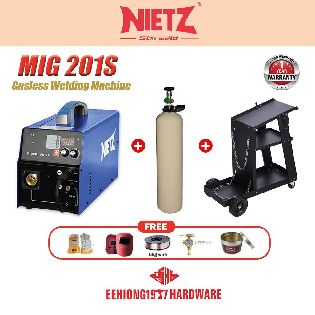 STARWELD NIETZ MIG201S MIG 201S Compact Welding Machine With Gas Welding Machine IGBT