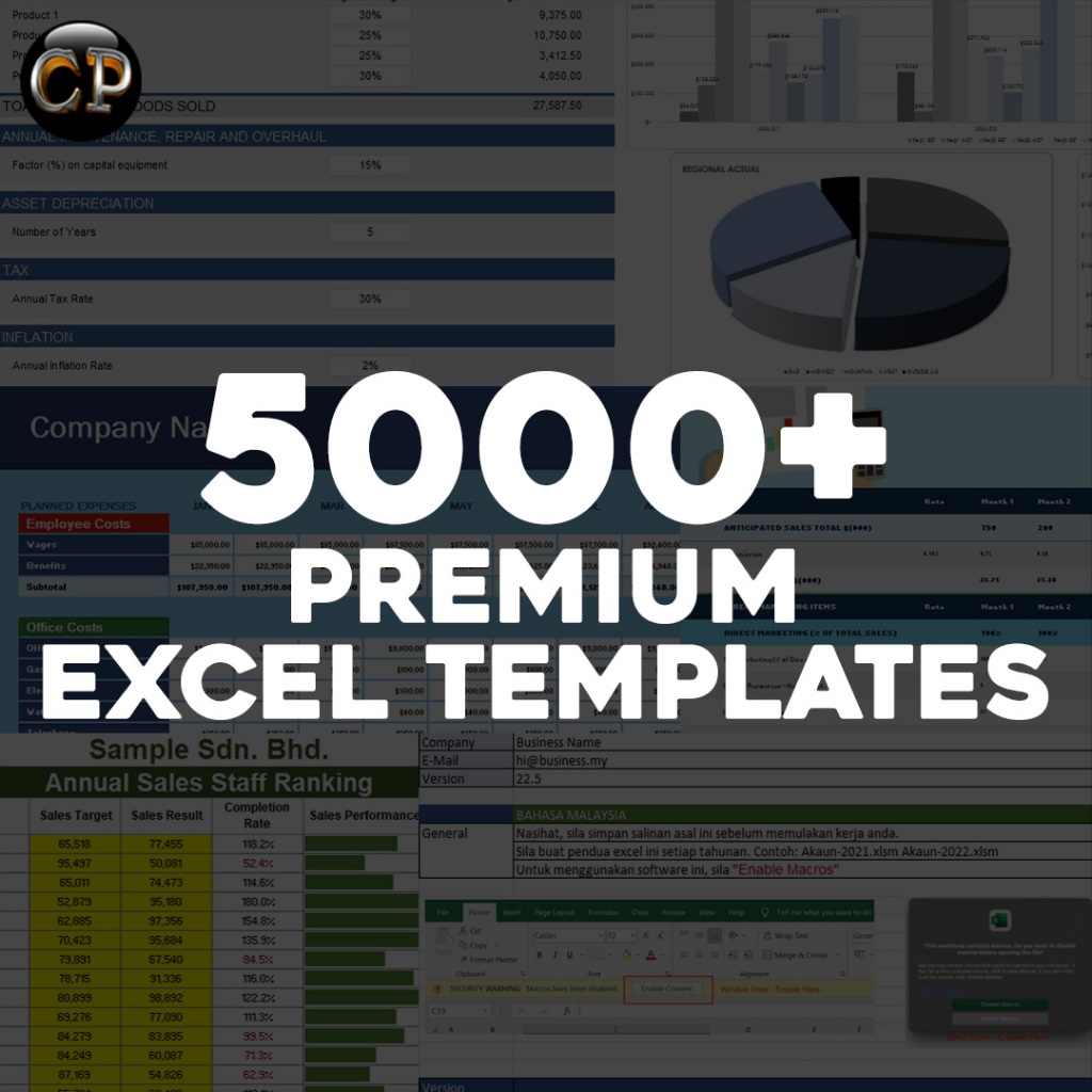 5000+ Premium Excel Templates - PLR, MRR