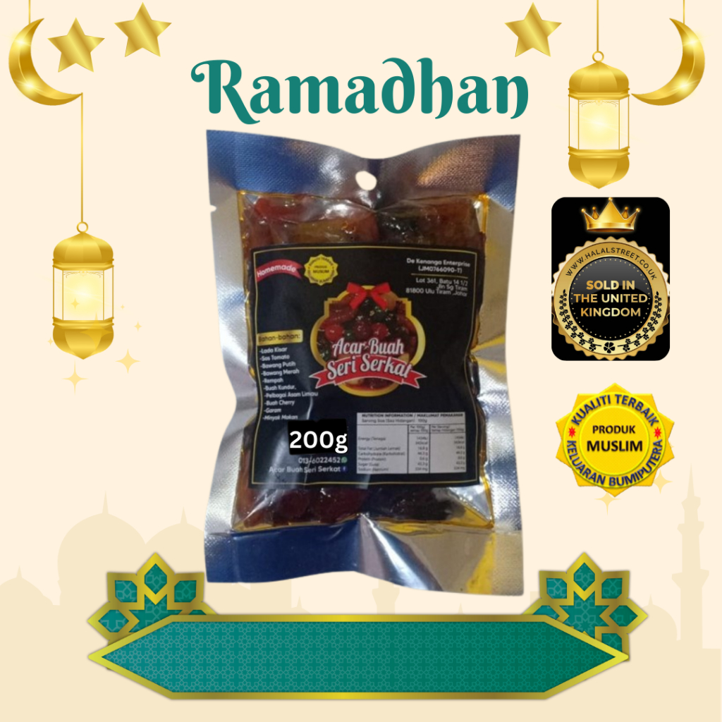 (BORONG 200G) ACAR BUAH , ACAR BUAH BEREMPAH ni