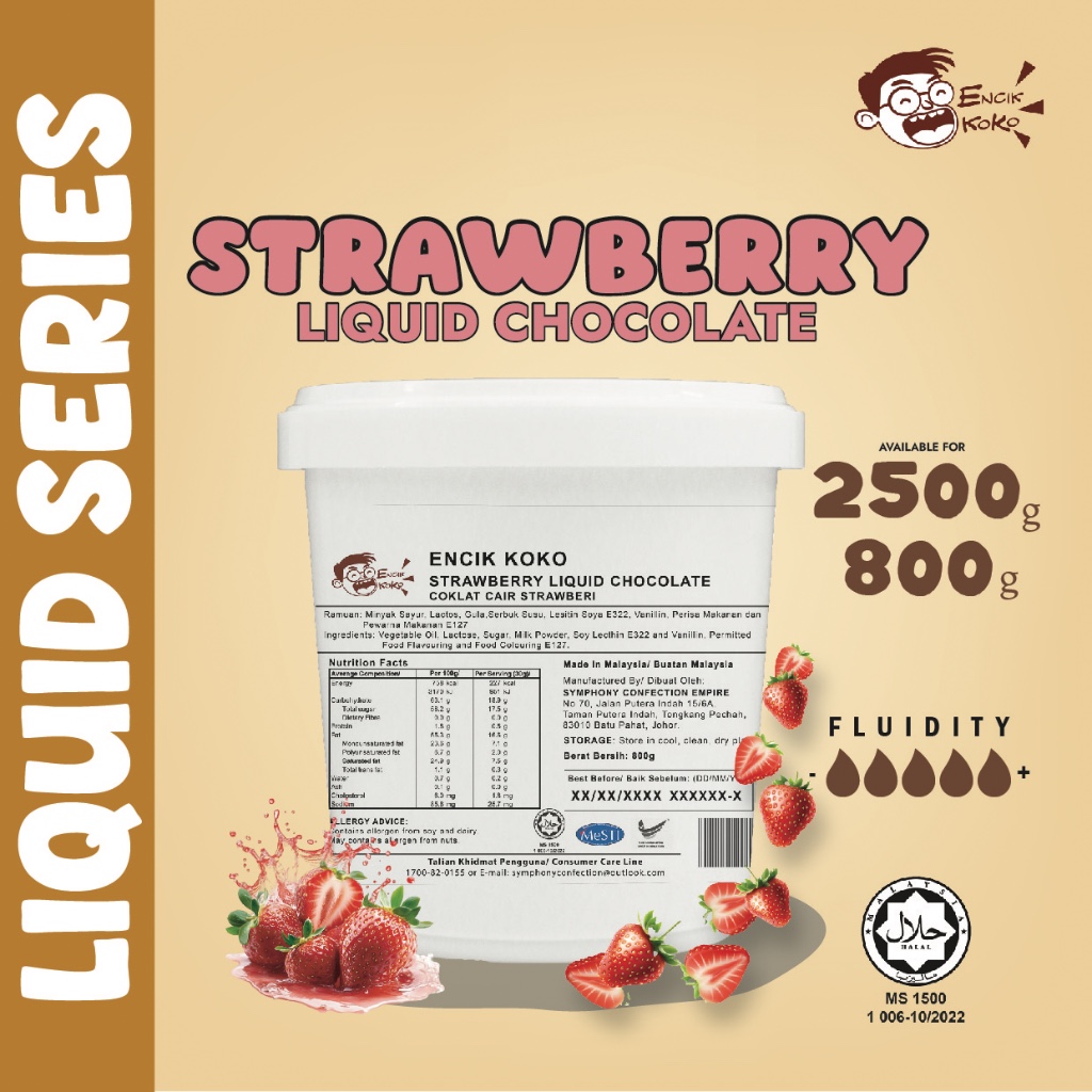 STRAWBERRY LIQUID CHOCOLATE / TOPPING