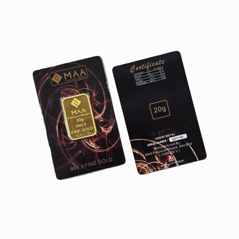 PURE GOLDBAR 999.9 20GRAM