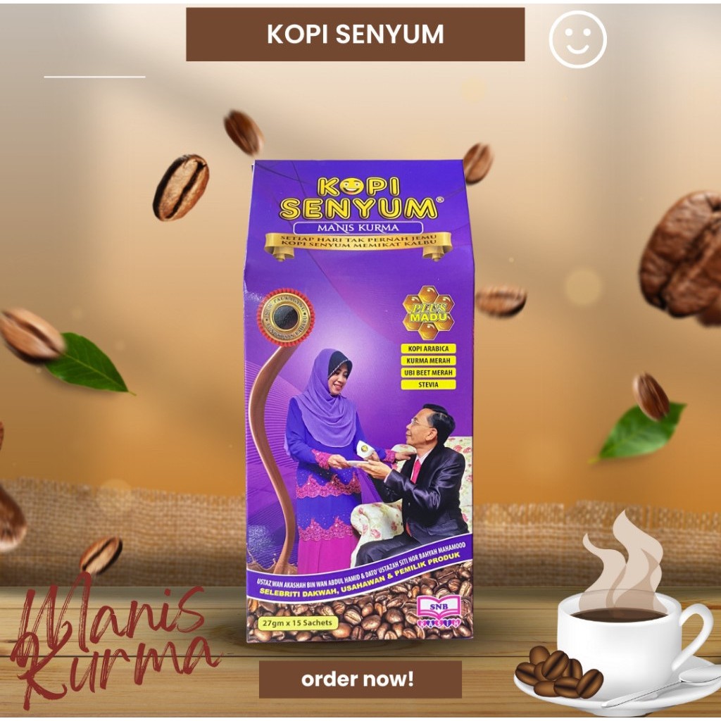 🍬 KOPI SENYUM MANIS KURMA ustazah bahyah 💯 ORIGINAL