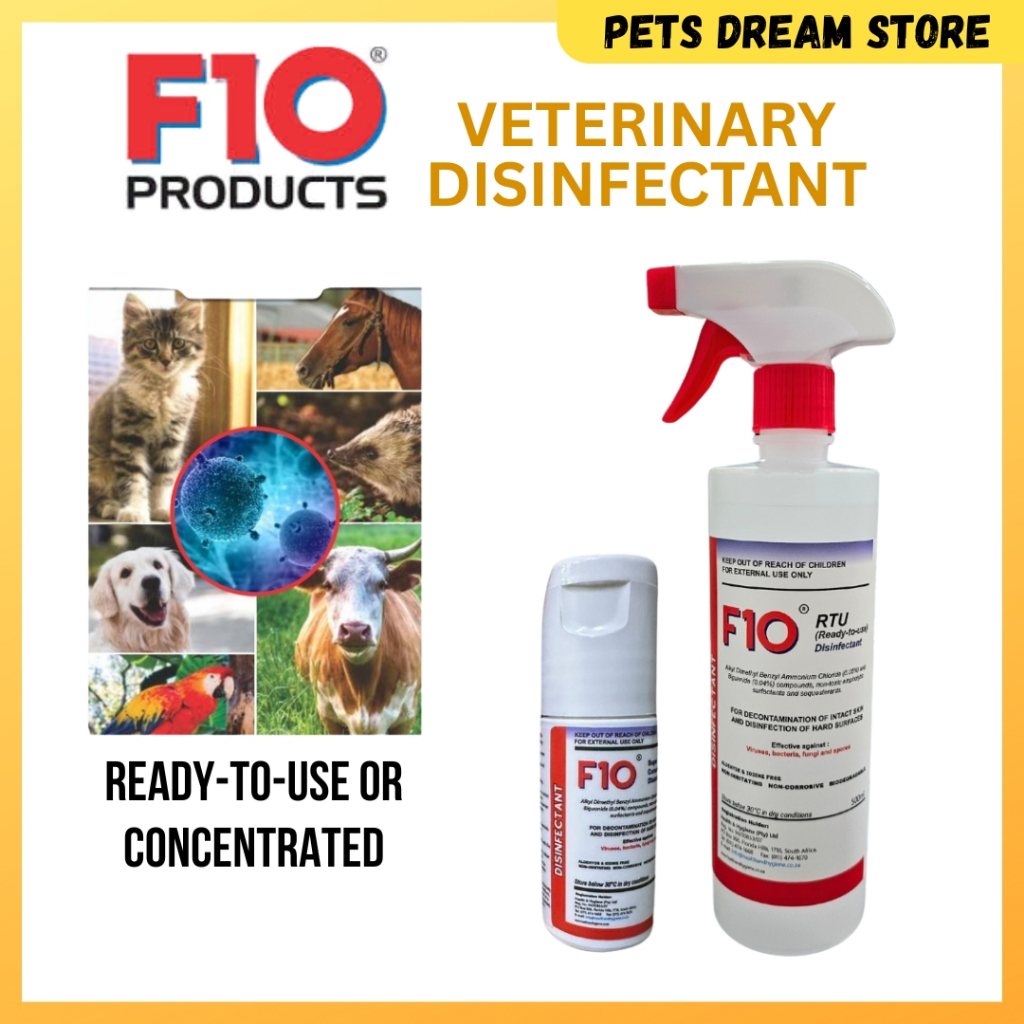 F10 Disinfectant Spray Ready To Use Safe for Reptile disinfect Dog Cat Veterinary Grade Clean External Equipment