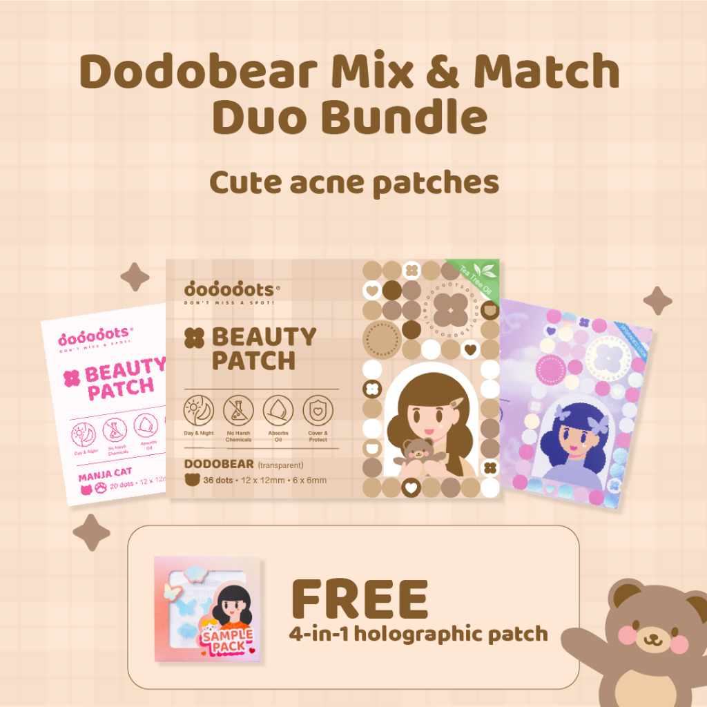 Dododots Beauty Patch|Dodobear Mix & Match Duo Bundle|2 Packs|Pimple Acne Patch|痘痘贴|Penampal Jerawat|Cute|Sticker