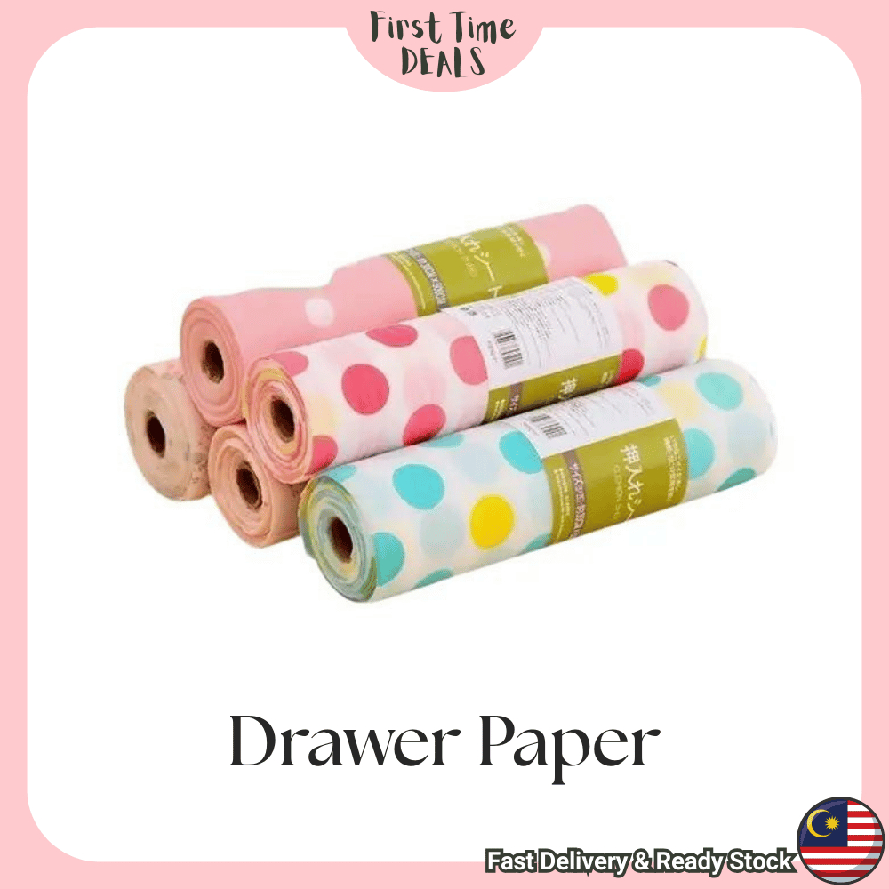 FTD PET Drawer Mat Paper Non Slip Cabinet Mat Water & Oil-proof Kitchen Mat  Lapik Laci Alas Meja dan Almari