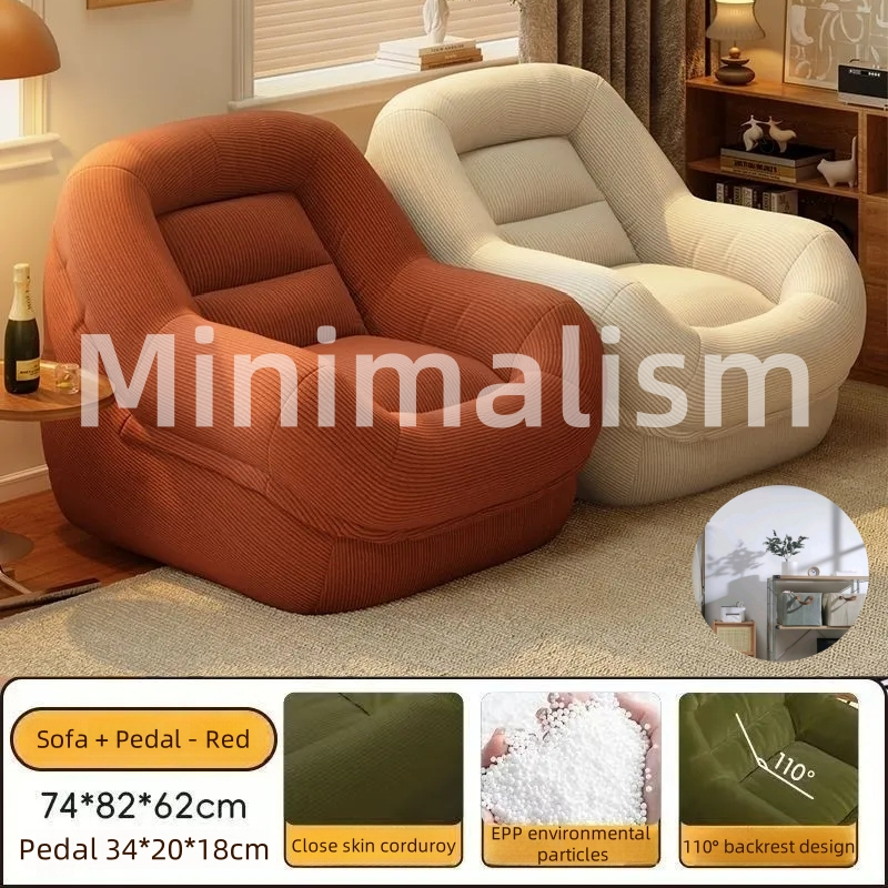 New style Lazy Sofa Chair Double Seater Sofa Bean Bag Cover with Filling fullset Lazy Chair Kerusi Malas Besar Siap