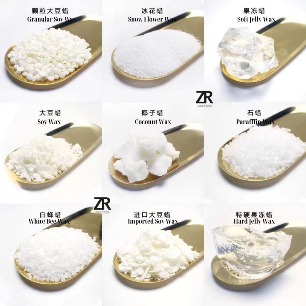 ZR 200g-1kg pure Natural Coconut Wax Soy Bee Wax Snow flower Wax Jelly Gel Wax palm wax cadle sand纯天然大豆蜡椰子蜡蜂蜡果冻蜡冰花蜡棕榈蜡