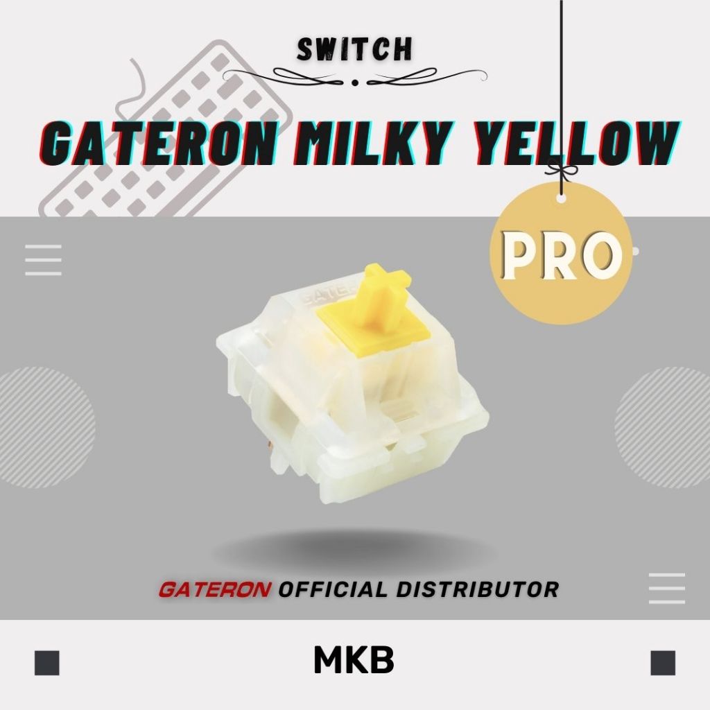 Gateron Milky Yellow Pro Linear Switch For Mechanical Keyboards