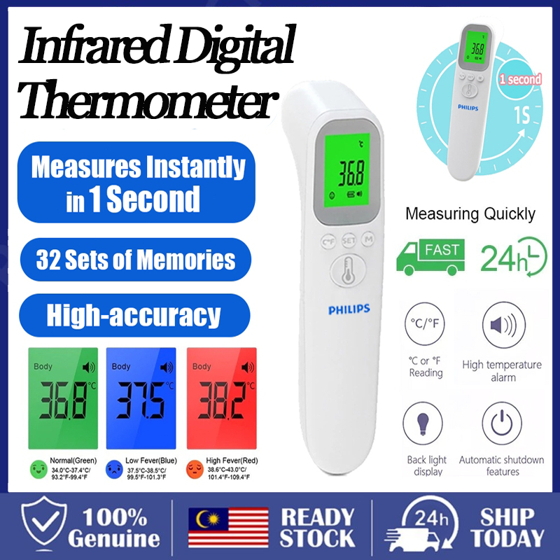 Infrared Forehead Thermometer Gun Termometer Digital Baby Temperature Scanner Meter Body Check Cek Suhu Demam 温度计