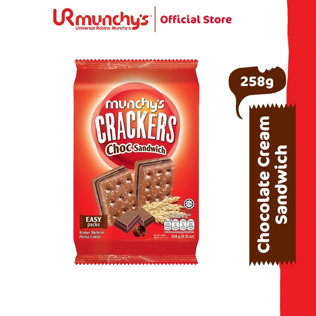 [East Malaysia] Munchy's Crackers Choc Sandwich Chocolate Cream 258g
