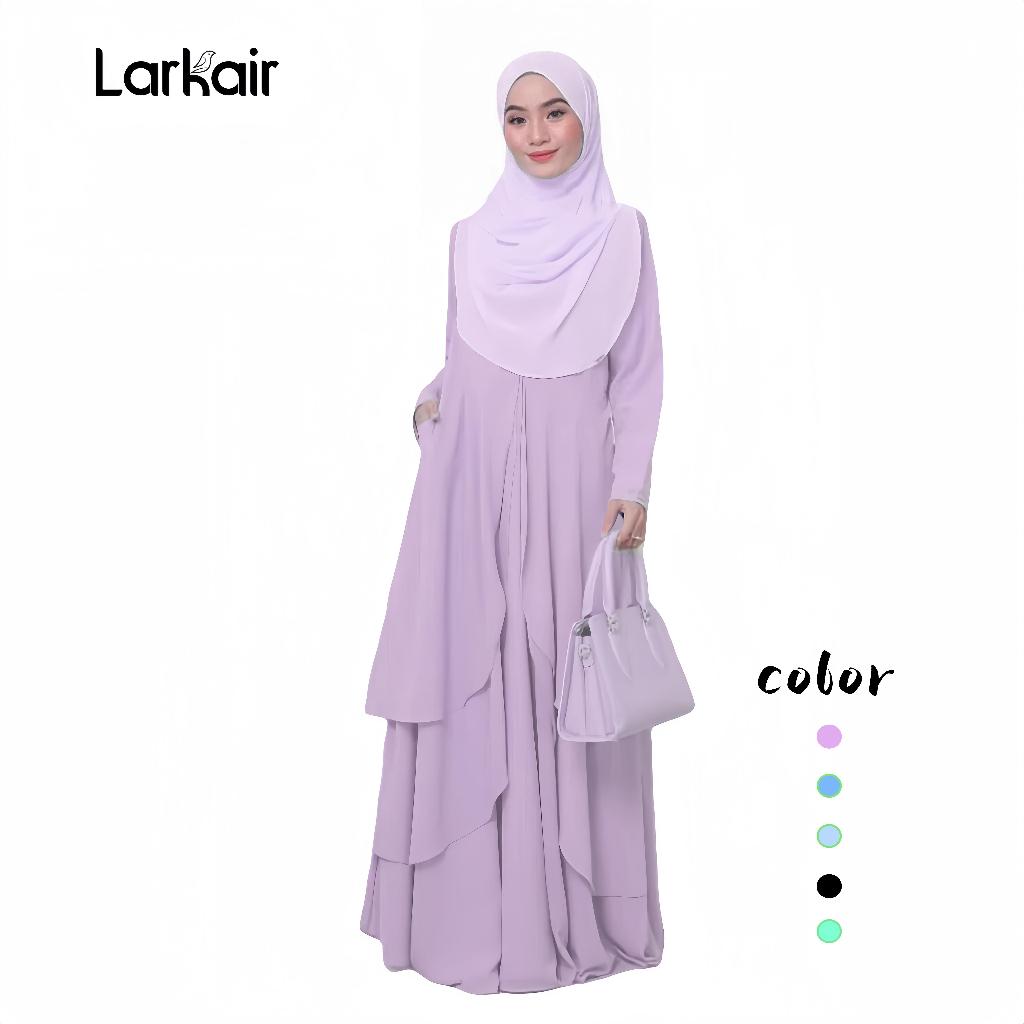 Muslimah Elegant Women Flowing Cake Long Dress EID Party Wedding Vacation Purple Loose Maxi Dress