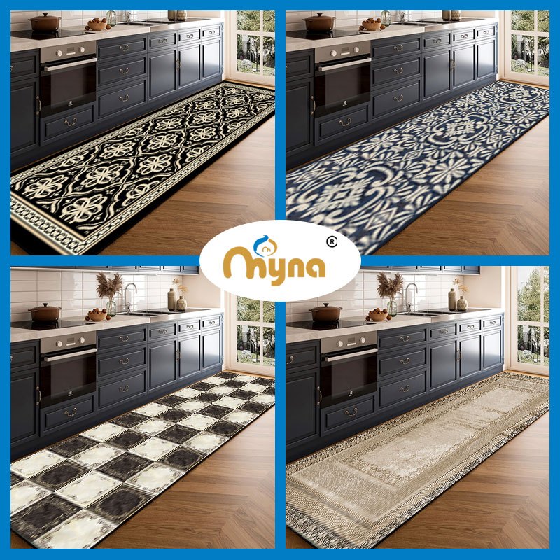 Myna | Anti Slip Oil Proof Kitchen Floor Mat Water Absorb Rugs Carpet Dapur Getah Karpet 厨房地垫