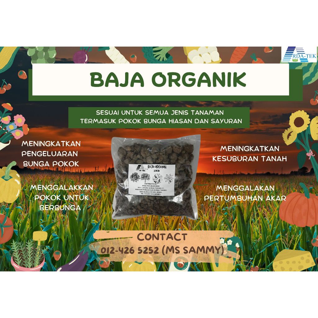 Baja Organik (1kg) - Baja Buah/Baja Subur/Baja untuk Tanaman, Sayuran, Bunga Hiasan