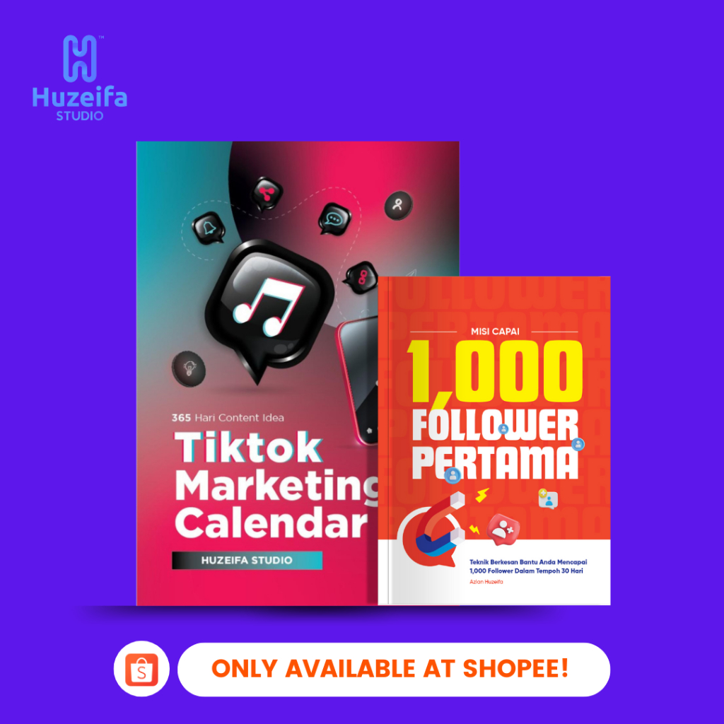 TikTok Creator Combo | Buku Panduan Dapatkan 1K Followers dan Calendar Tiktok | By Huzeifa Studio