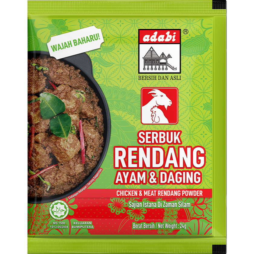 Adabi Serbuk Rendang Ayam & Daging 24g