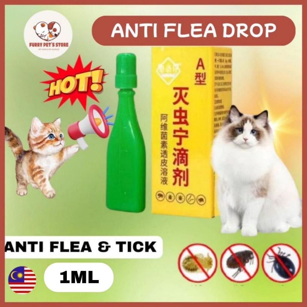 Anti Kutu Kucing/Anti Flea Cat/Ubat Kutu Kucing Paling Berkesan/Ubat Kutu Kucing Titik/Obat Kutu Kucing