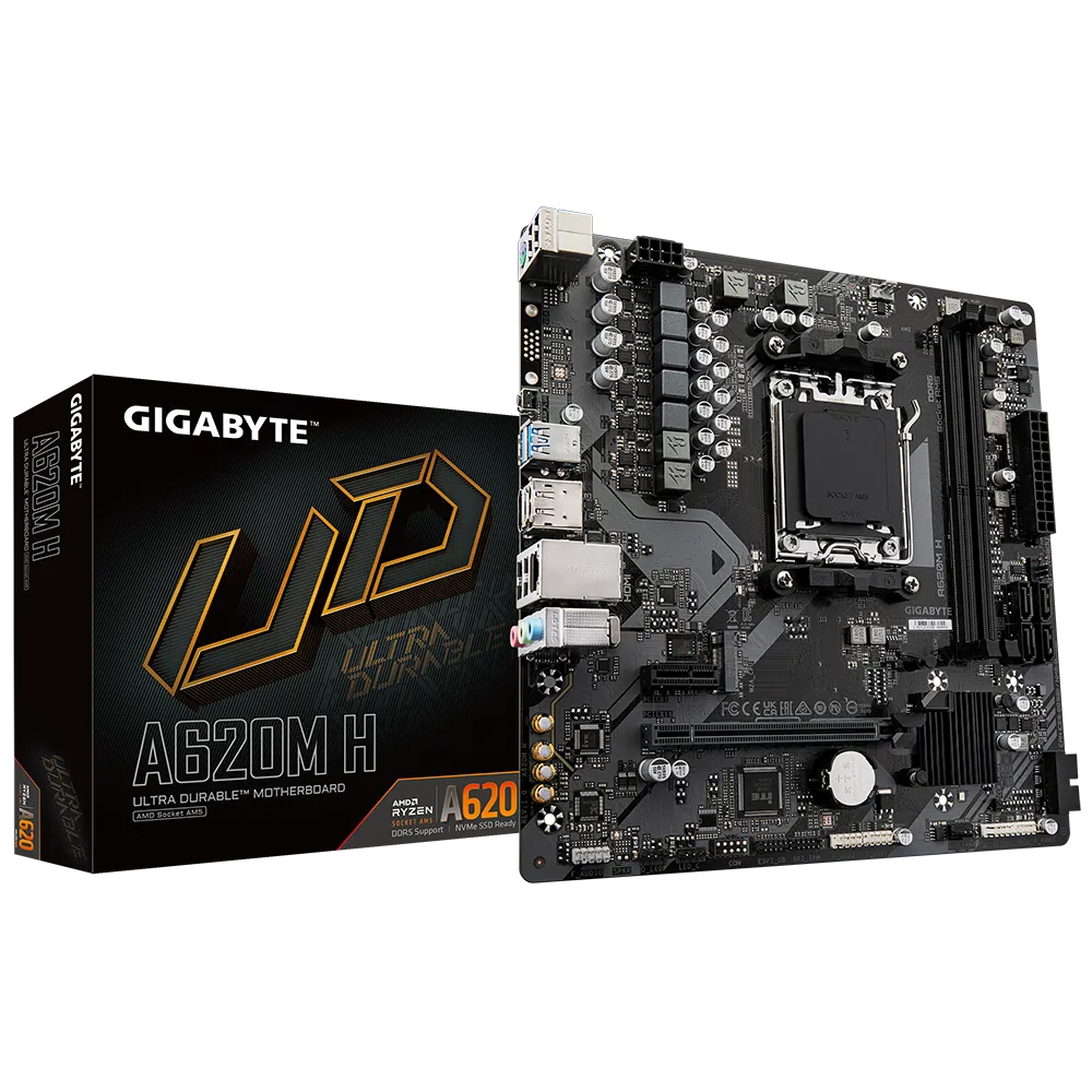 GIGABYTE A620M H DDR5 AM5 MOTHERBOARD COMBO PROCESSOR RYZEN 5 7500F / RYZEN 7 7800X3D / RYZEN 7 9700
