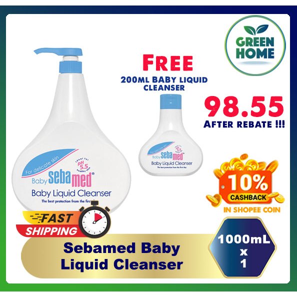 RM98.55 after rebate (Sebamed Baby Liquid Cleanser 1000mL)FOC 200mL Liquid Cleanser