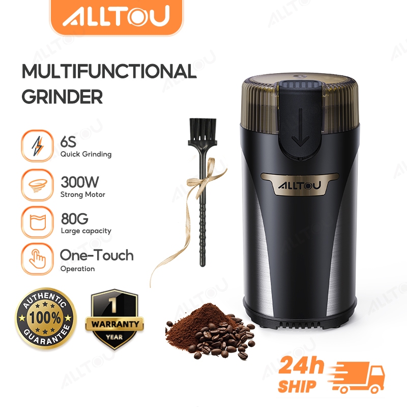 ALLTOU Multifunctional Grinder 80g Capacity Coffee Bean Grinder 6S Quick Grinding Stainless Steel Blender 300W 咖啡研磨机