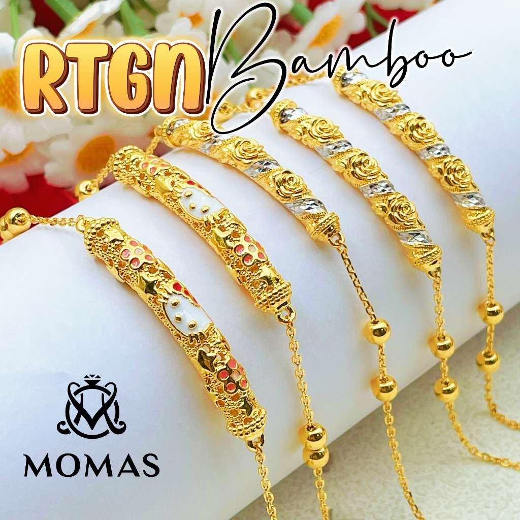 Rantai Tangan Bamboo Enamel Emas 916 Tulen Rantai Tangan Emas 916 Rantai Tangan Emas 916 Tulen Emas 916