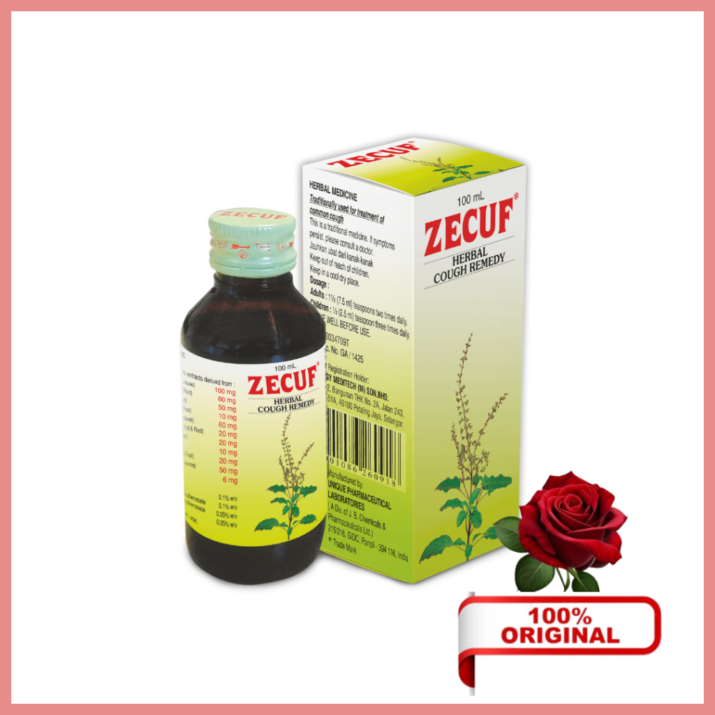 ZECUF Herbal Cough Remedy 100ML | Legakan Batuk Secara Tradisional