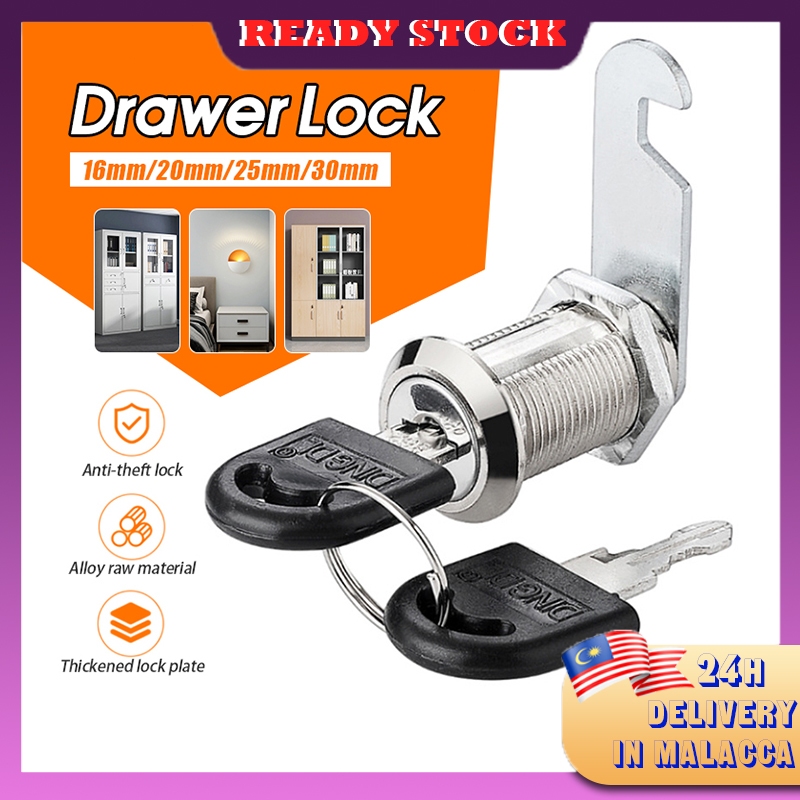 Kunci Kabinet Sistem Pejabat Dengan 2 kunci Kunci Laci Kunci Cam Sejagat untuk Laci Meja Perabot 柜子锁