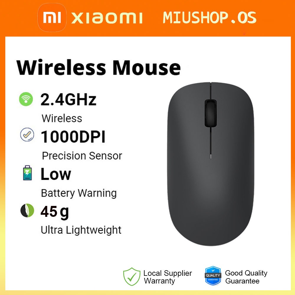 Xiaomi Wireless Mouse Lite 2 2.4GHz 1000DPI Ergonomic Optical Portable Computer Mouse Gaming Mice