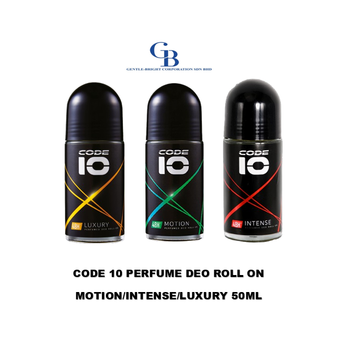 Code 10 Perfume Deo Roll-On Luxury/Motion/Intense 50ml