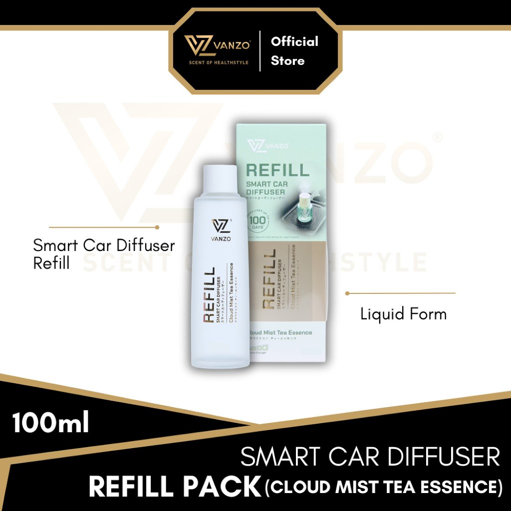 Vanzo Smart Car Diffuser Refill Pack-Cloud Mist Tea (100ml)