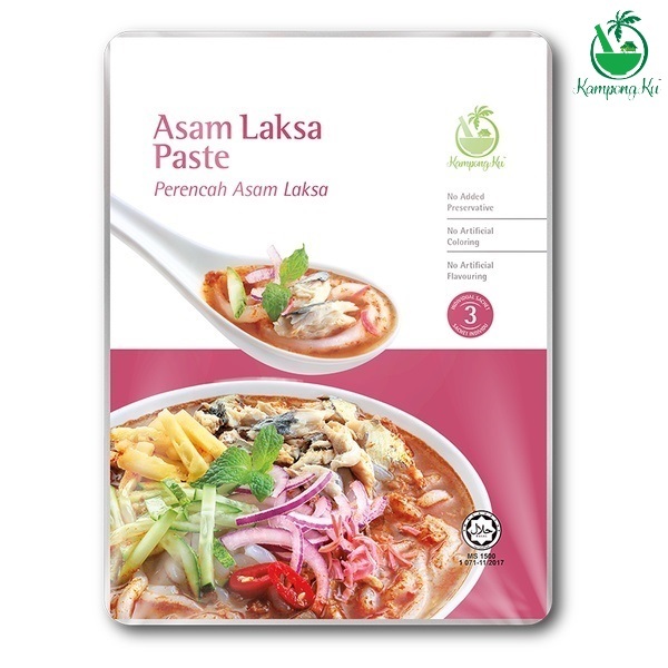 KampongKu Asam Laksa Paste (3 X 60G) / KampongKu Penang Prawn Soup  Paste Only ( 3 X 40G)