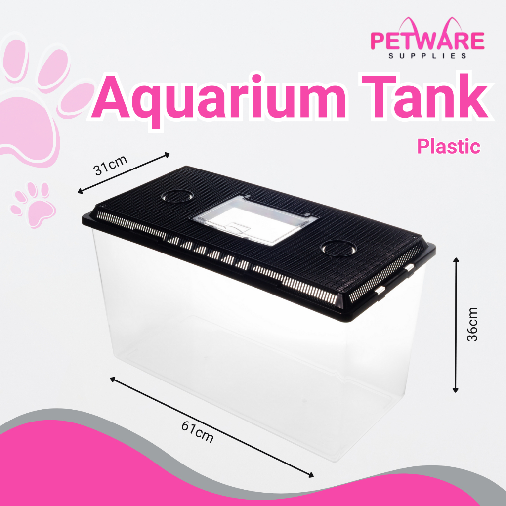 Petware 8115 Plastic Aquarium / Plastic Tank / Rumah Reptilia / Tangki Ikan Hiasan / Reptile Enclosure / Aquarium Plasti