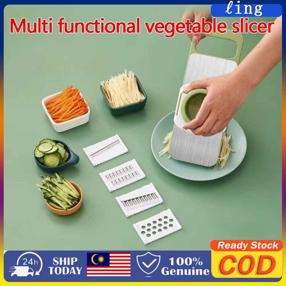 5in1 Multifunction Slicer Vegetable Cutter Peeler Kitchen Tools | Alat Dapur Pemotong Sayur 5dalam1 | 5合1多功能切菜神器