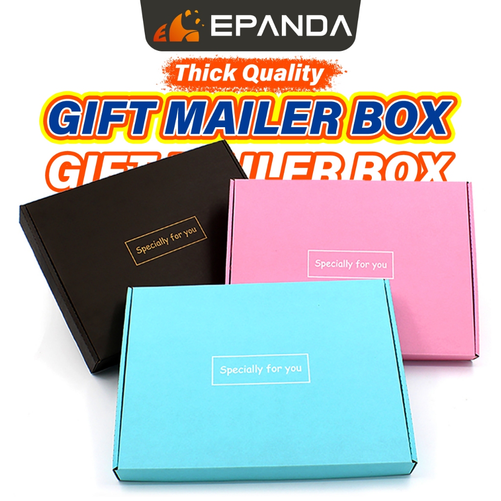 Smooth Coated Corrugated Mailer Box Colour Gift Packaging Box Kotak Parcel Pizza Box Hadiah Berwarna