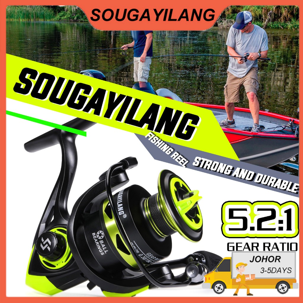 ?Malaysia Fishing Reel 5.2:1 Gear Ratio 11+1 Bearings Spinning Fishing Reel For Outdoors Fishing Saltwater/Freshwater