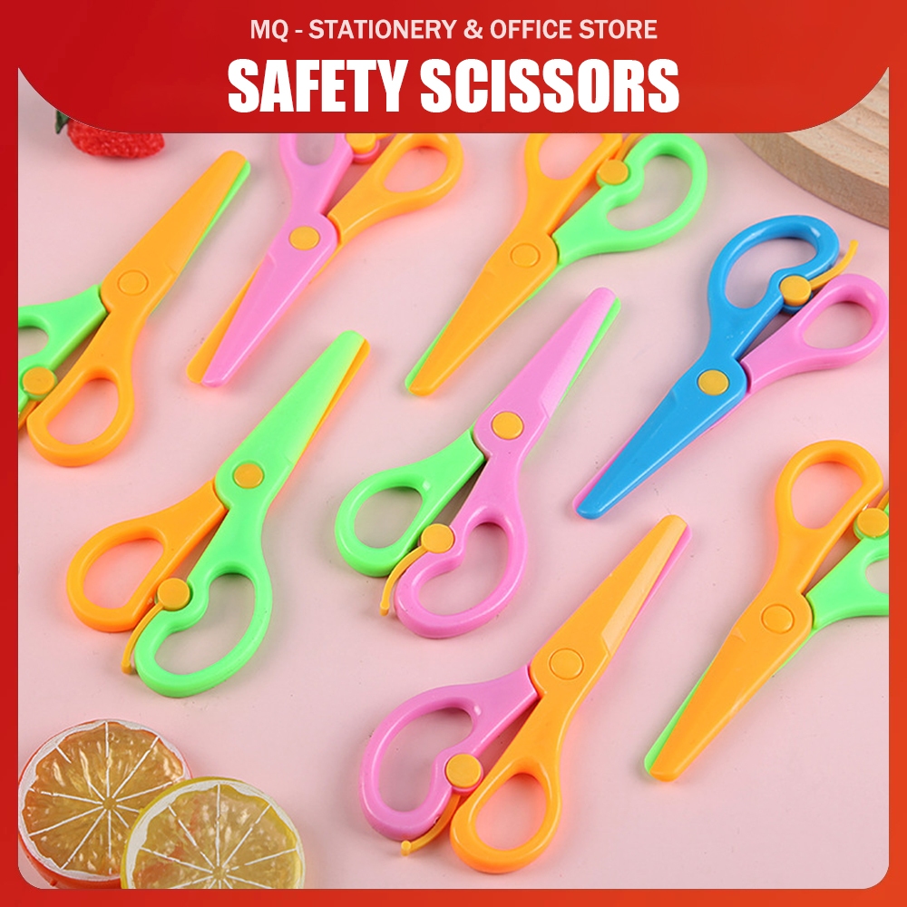 Kids Child Safety Plastic Scissors Handmade Origami Paper Cut DIY Budak Kanak Gunting Cutting 儿童安全剪刀