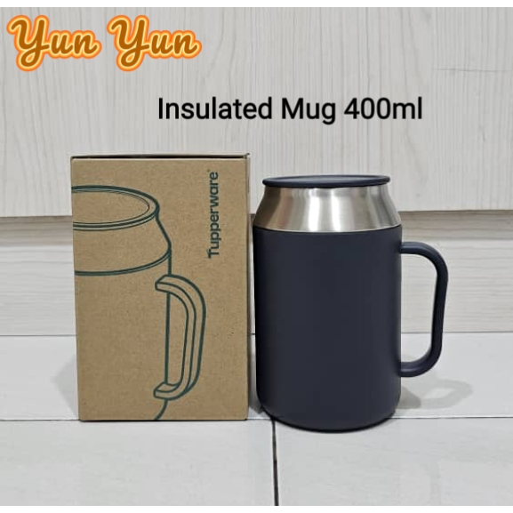 READY STOCKTupperware Insulated Mug (1) 400ml - Blue / Purple / Black