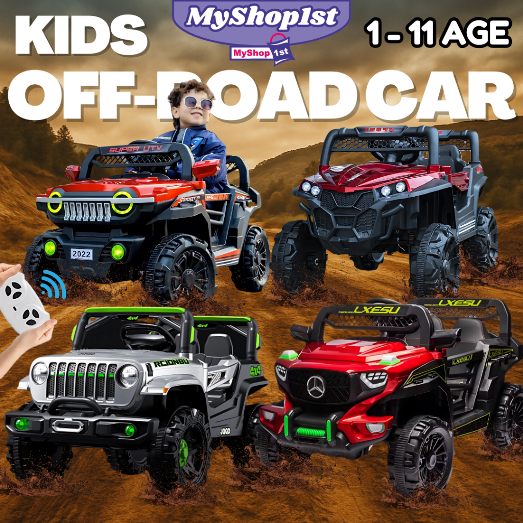 Children Electric Car Kids Electric Car 4WD Kids Jeep Ride Car Baby Electric Car Kereta Mainan Elektrik Budak 儿童电动车