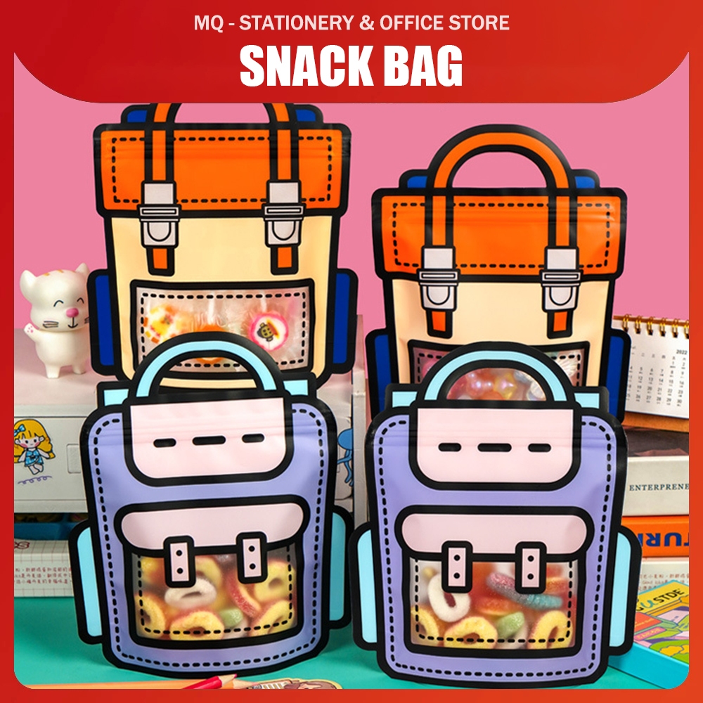 Birthday Party Backpack Gift Bag Candy School Bag Zip Lock Zipper Bag Snacks Candy Portable Bag 零食袋