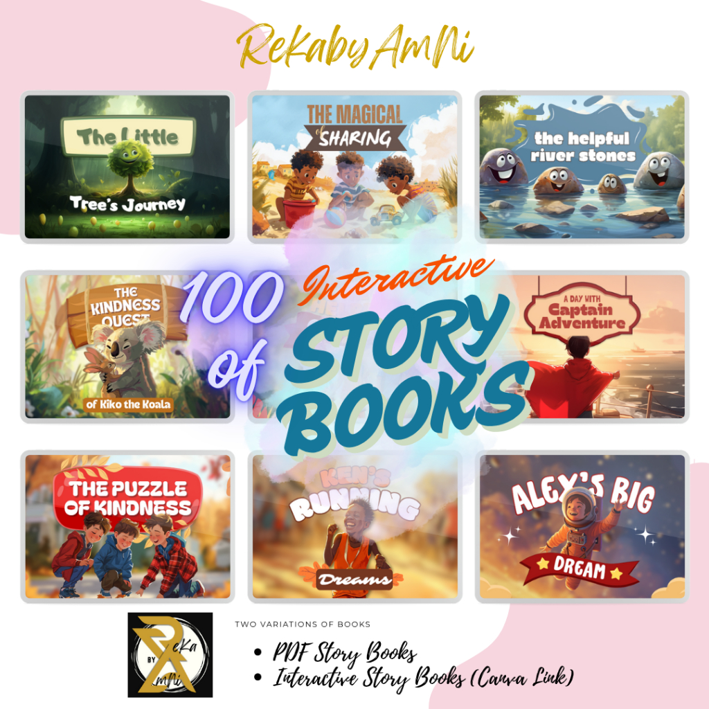 Instant Download! Kids Interactive English Story Book Digital | PDF | CANVA LINK | Editable | Printable | PLR