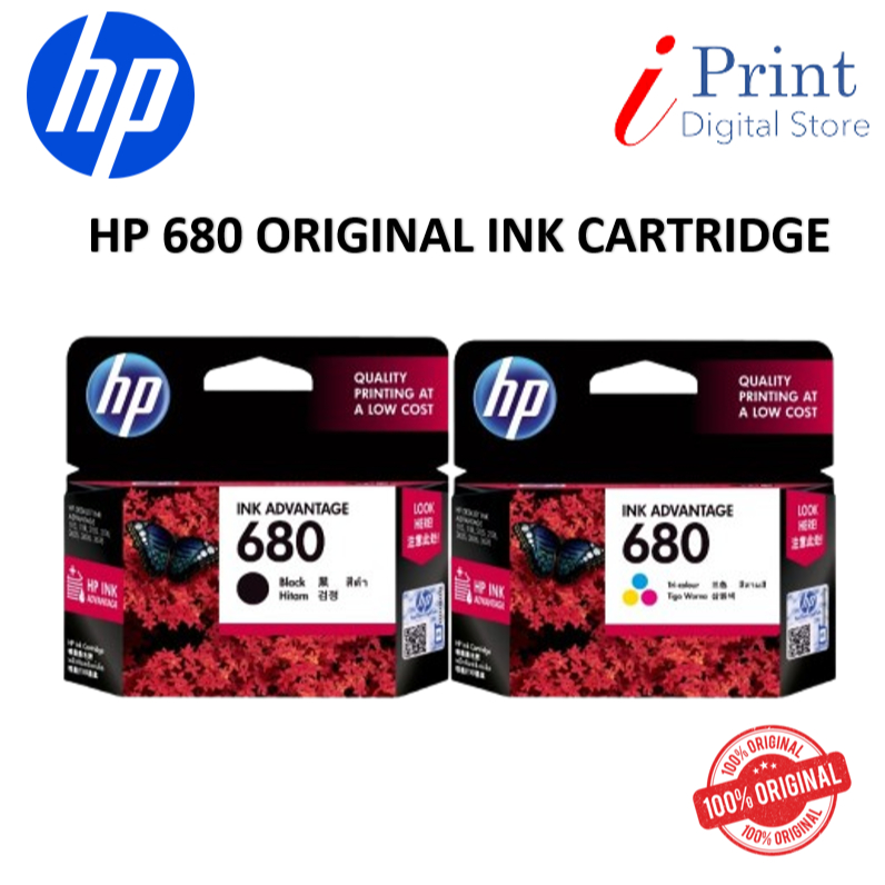 HP 680 BLACK/COLOR/TWIN PACK/COMBO PACK INK CARTRIDGE [100% ORIGINAL]